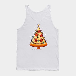 Pizza Slice Christmas Tree Tank Top